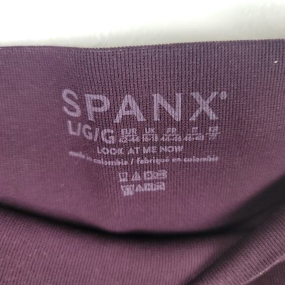 Spanx Seamless Track Stripe Leggings Jammy Plum Large - Picture 5 of 5